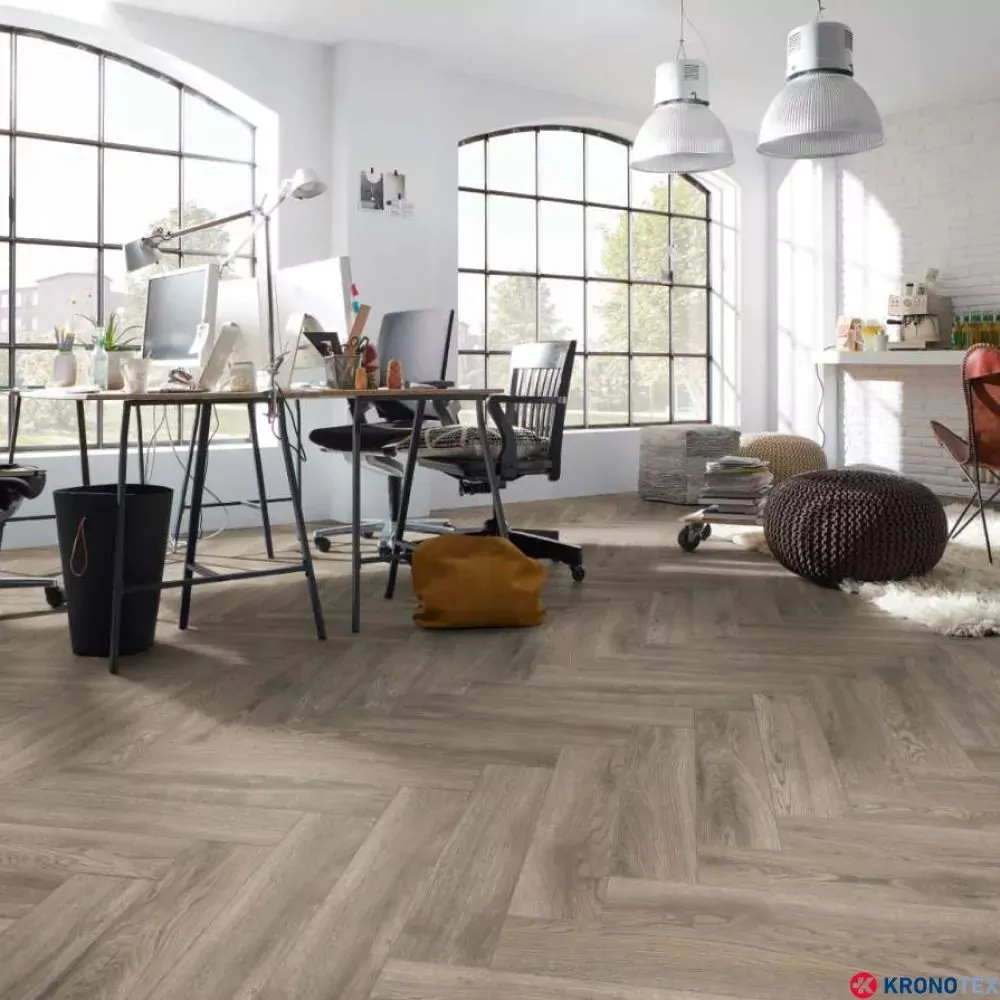 Herringbone (10 мм, Елка) Ламинат Kronotex Herringbone D4627 Bredford Oak 10/33 4V