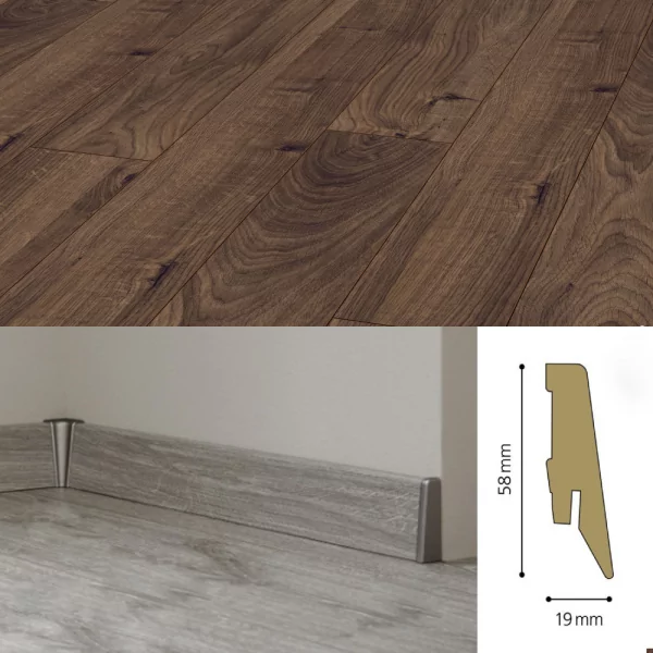 Плинтус МДФ Kronotex Ktex1 58x19 D 3076