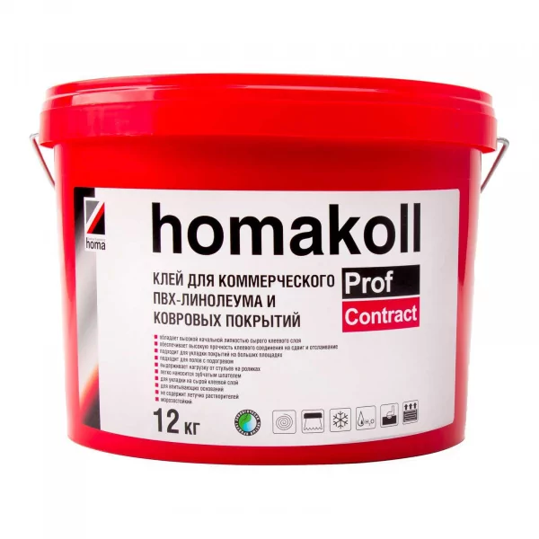 Клей Homakoll Prof Contract для коммерческоко ПВХ линолеума, ковролина, 3.5 кг